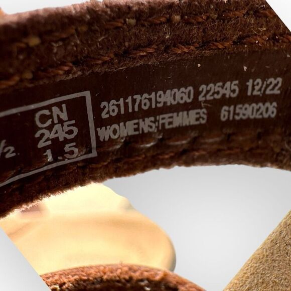 NWT Clarks Womens Leisa Cacti Leather Embellished Slip-on Sandals Brown Sz 8.5 - Picture 12 of 13